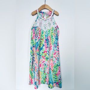 Lilly Pulitzer Girls Mini Pearl Catch The Wave Floral Dress size 10